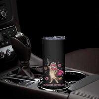 Cute Warrior Princess Cat With Sword Skinny Tumbler Fantasy Reader Gift