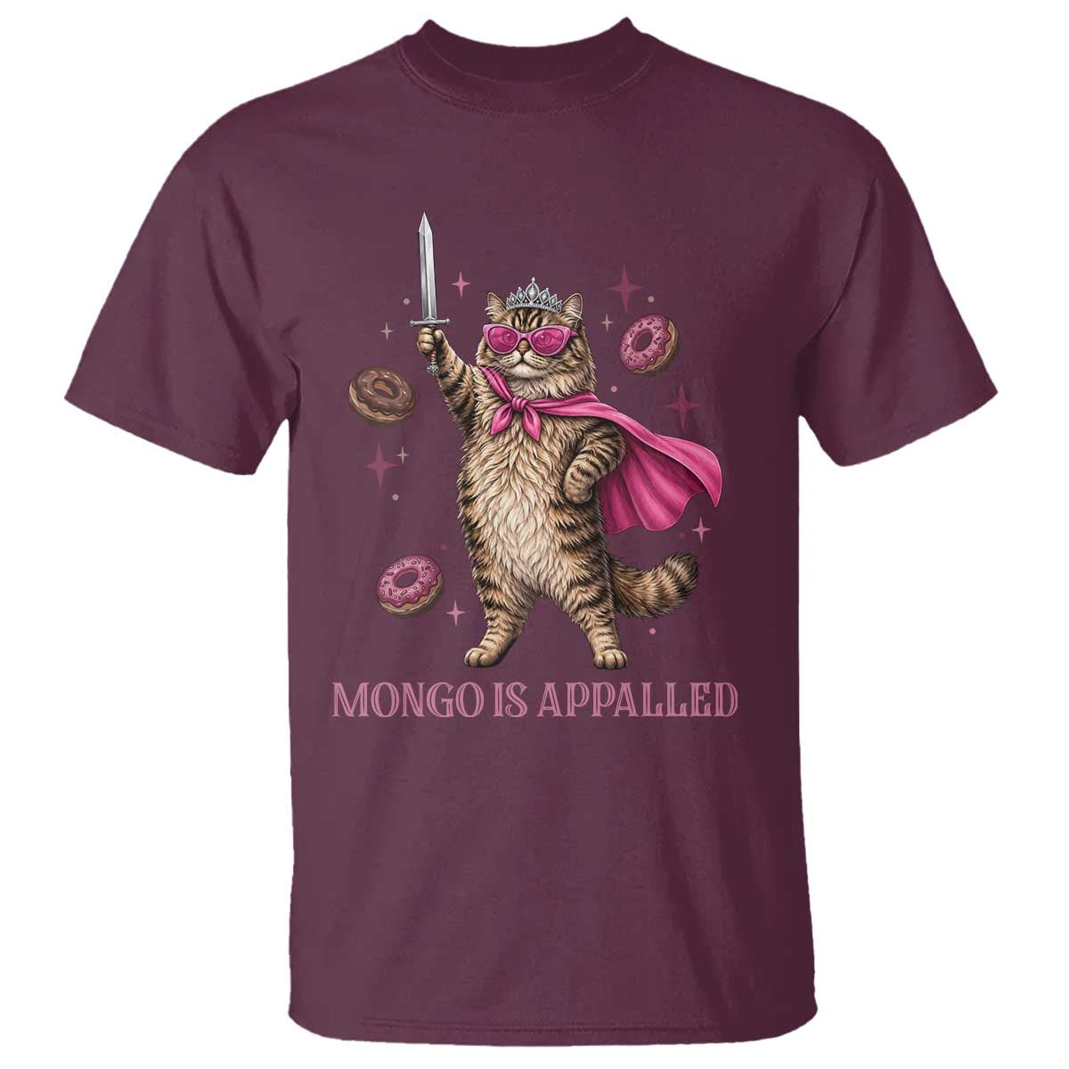 Cute Warrior Princess Cat With Sword T Shirt Fantasy Reader Gift