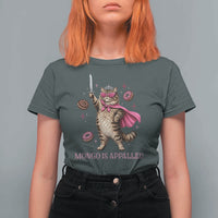 Cute Warrior Princess Cat With Sword T Shirt For Women Fantasy Reader Gift