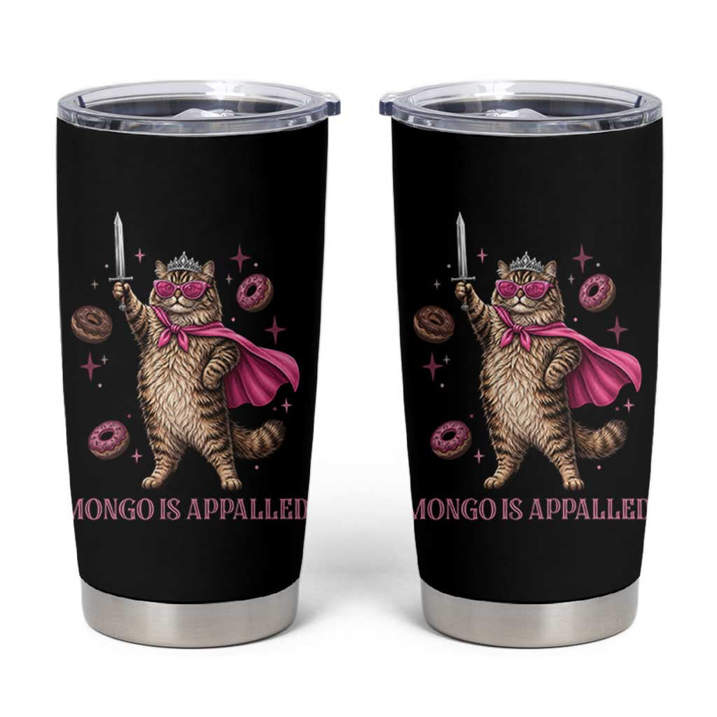 Cute Warrior Princess Cat With Sword Tumbler Cup Fantasy Reader Gift