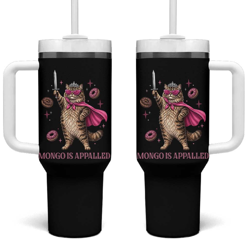 Cute Warrior Princess Cat With Sword Tumbler With Handle Fantasy Reader Gift