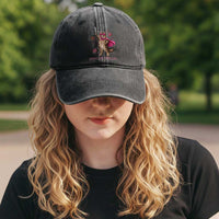 Cute Warrior Princess Cat With Sword Washed Cotton Baseball Cap Fantasy Reader Gift