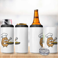 Funny Potato Cooking French Fries 4 in 1 Can Cooler Tumbler Food Lover Gift