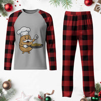 Funny Potato Cooking French Fries Plaid Pajama Set Food Lover Gift - Wonder Print Shop