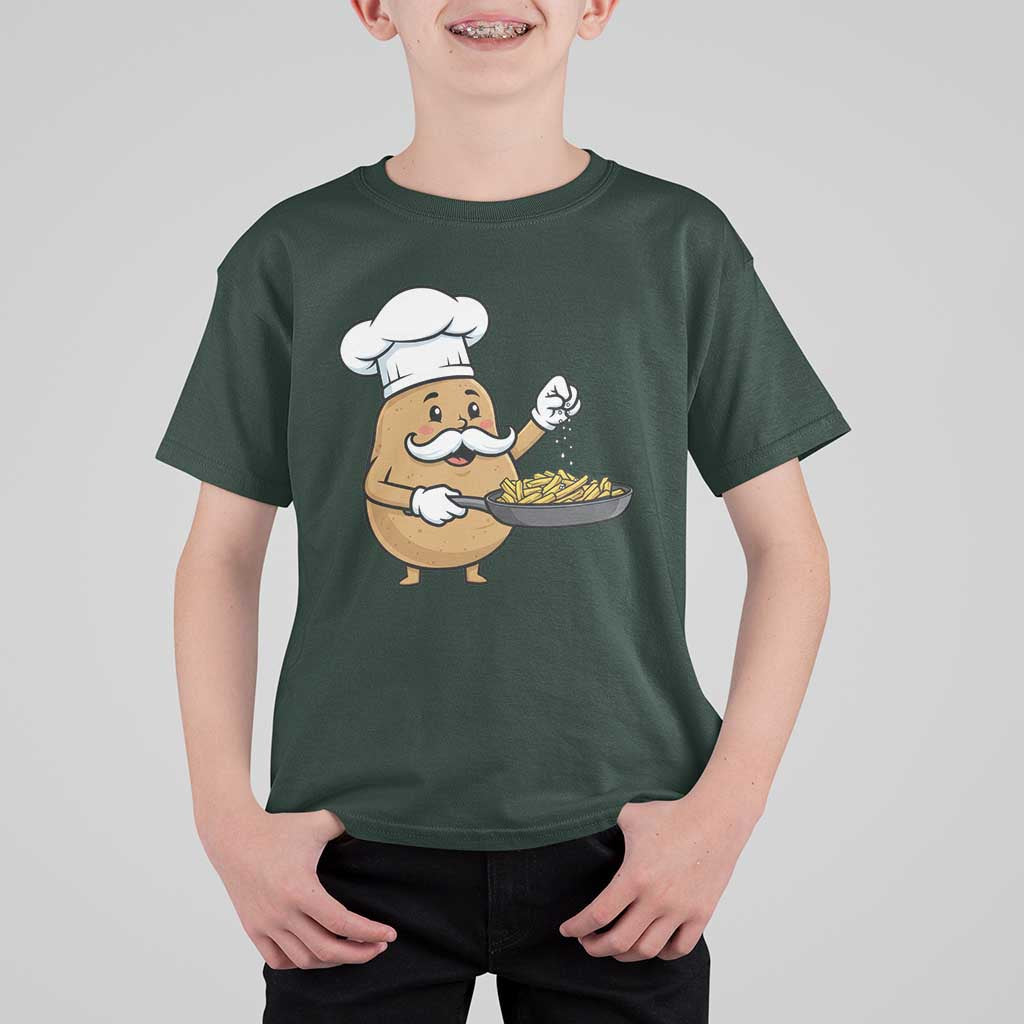 Funny Potato Cooking French Fries T Shirt For Kid Food Lover Gift - Wonder Print Shop