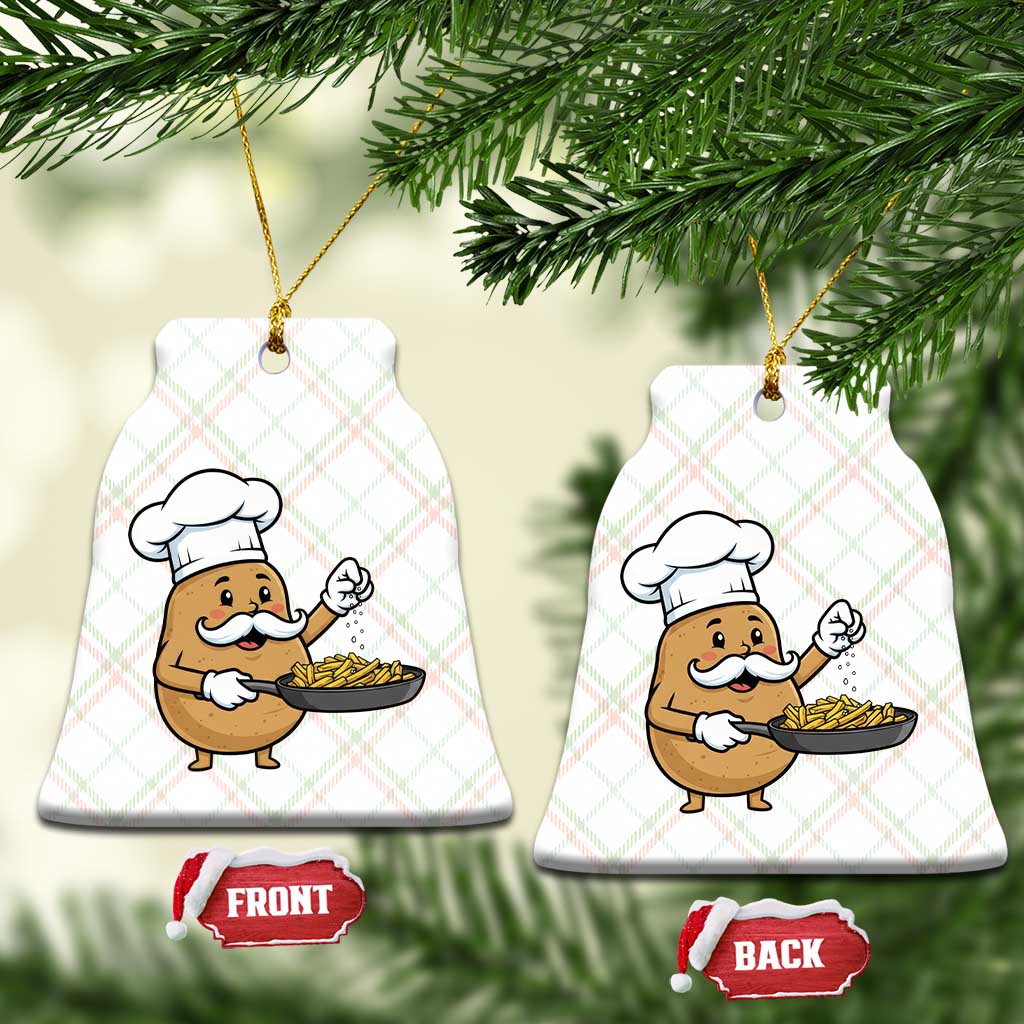 Funny Potato Cooking French Fries Ceramic Ornament Food Lover Gift - Wonder Print Shop