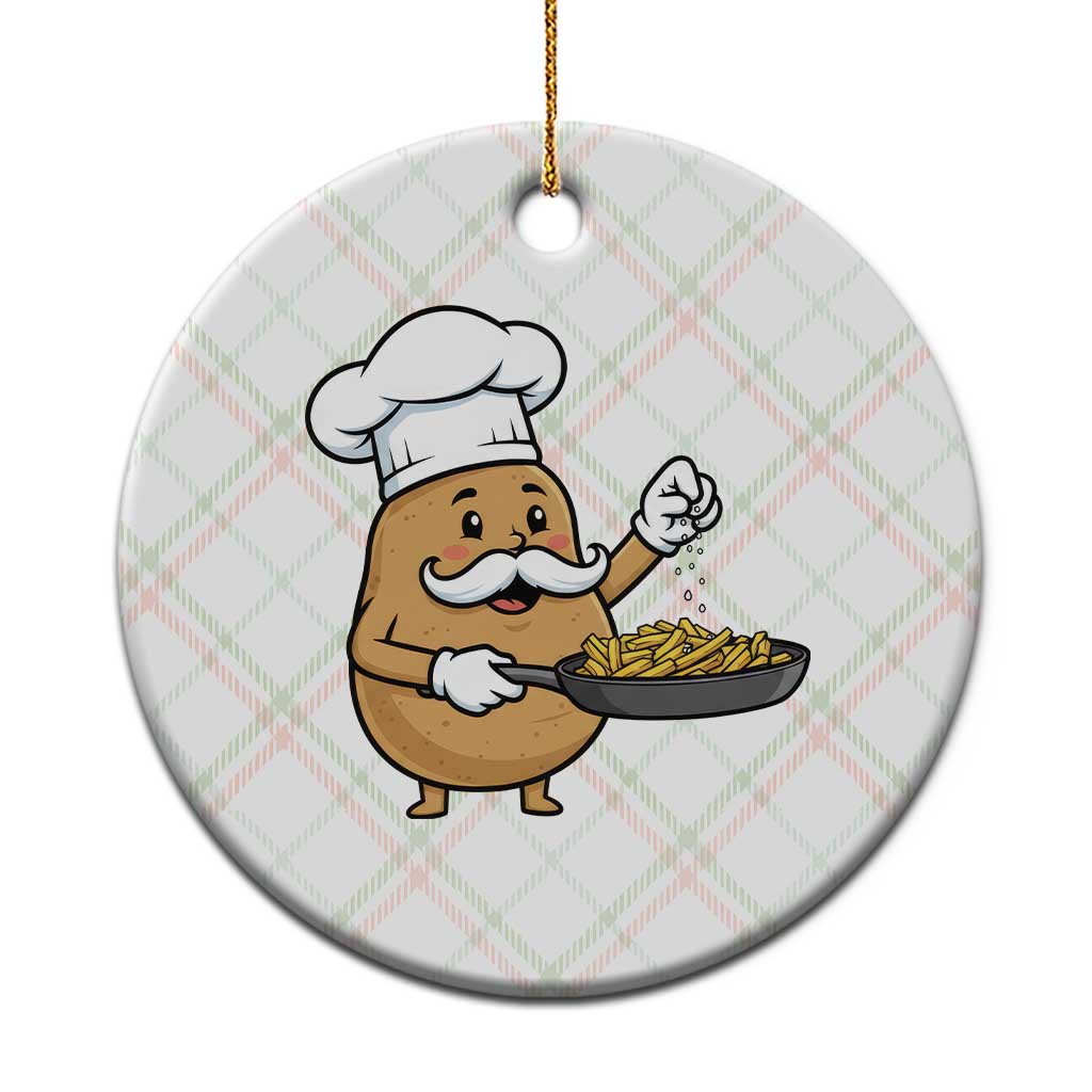 Funny Potato Cooking French Fries Ceramic Ornament Food Lover Gift - Wonder Print Shop
