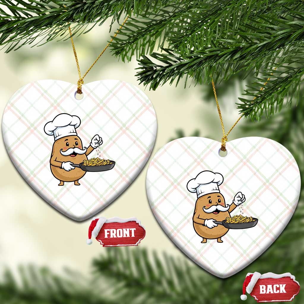 Funny Potato Cooking French Fries Ceramic Ornament Food Lover Gift - Wonder Print Shop