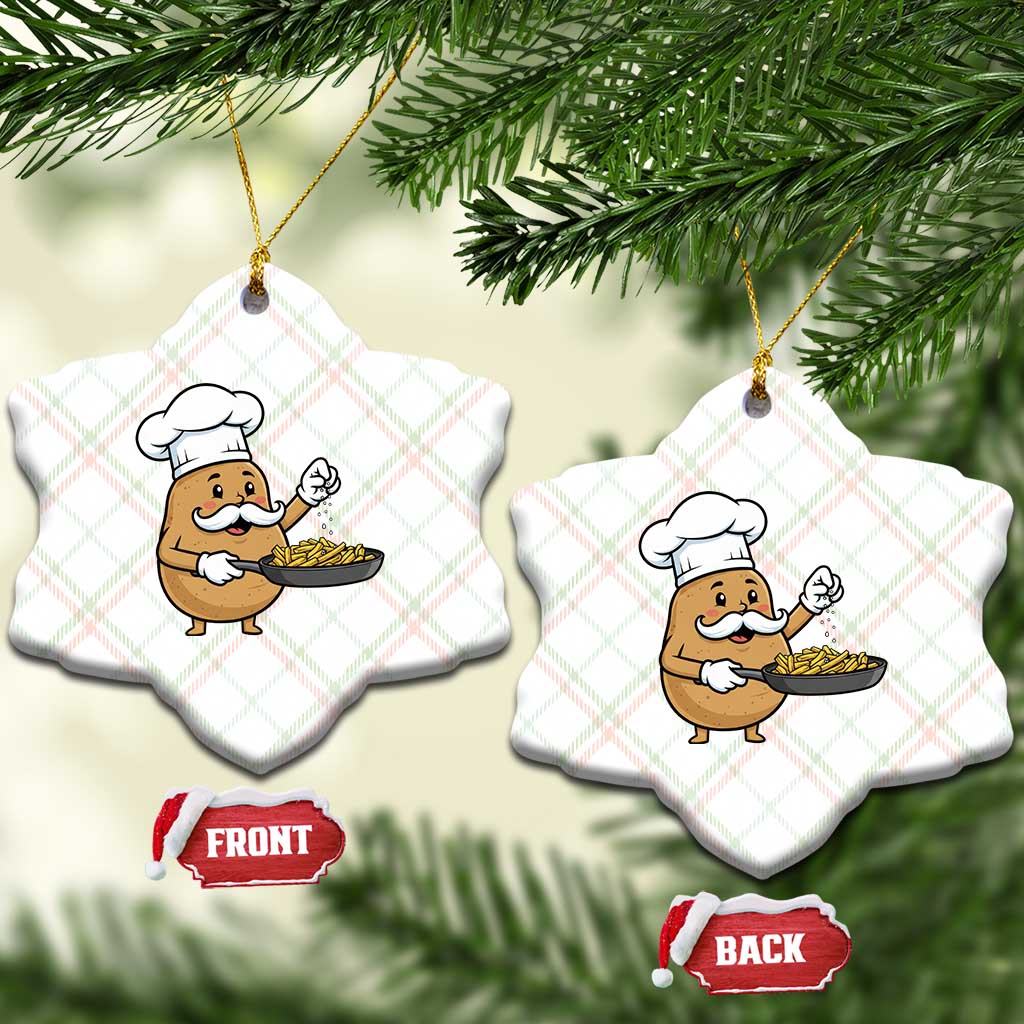 Funny Potato Cooking French Fries Ceramic Ornament Food Lover Gift - Wonder Print Shop