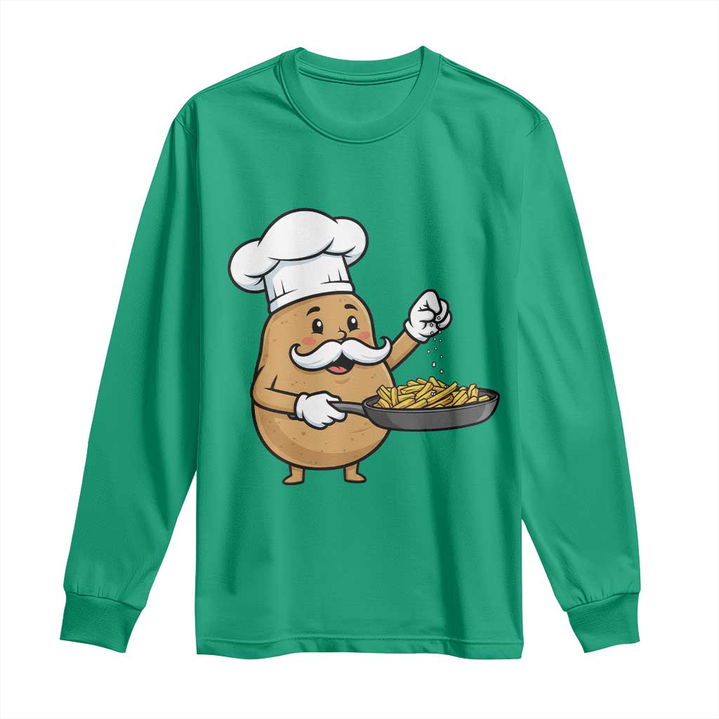 Funny Potato Cooking French Fries Long Sleeve Shirt Food Lover Gift - Wonder Print Shop