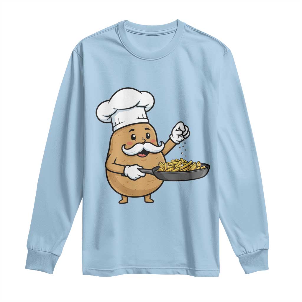 Funny Potato Cooking French Fries Long Sleeve Shirt Food Lover Gift - Wonder Print Shop