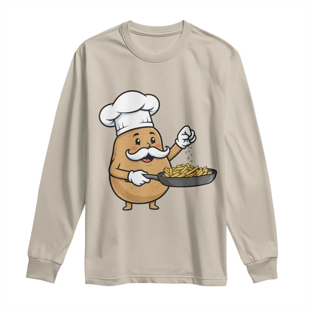 Funny Potato Cooking French Fries Long Sleeve Shirt Food Lover Gift - Wonder Print Shop