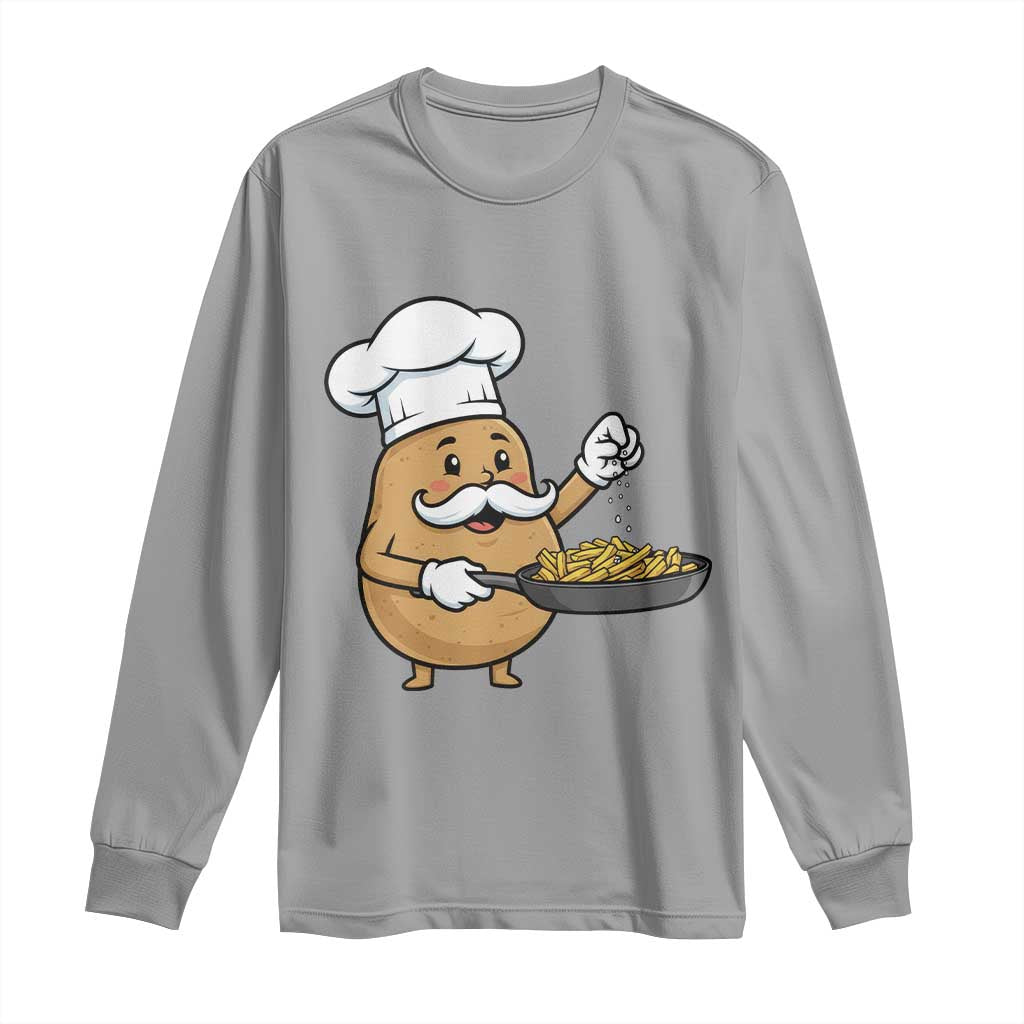 Funny Potato Cooking French Fries Long Sleeve Shirt Food Lover Gift - Wonder Print Shop
