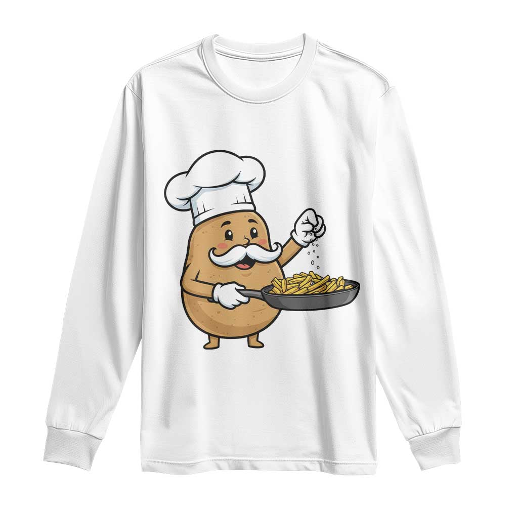 Funny Potato Cooking French Fries Long Sleeve Shirt Food Lover Gift - Wonder Print Shop