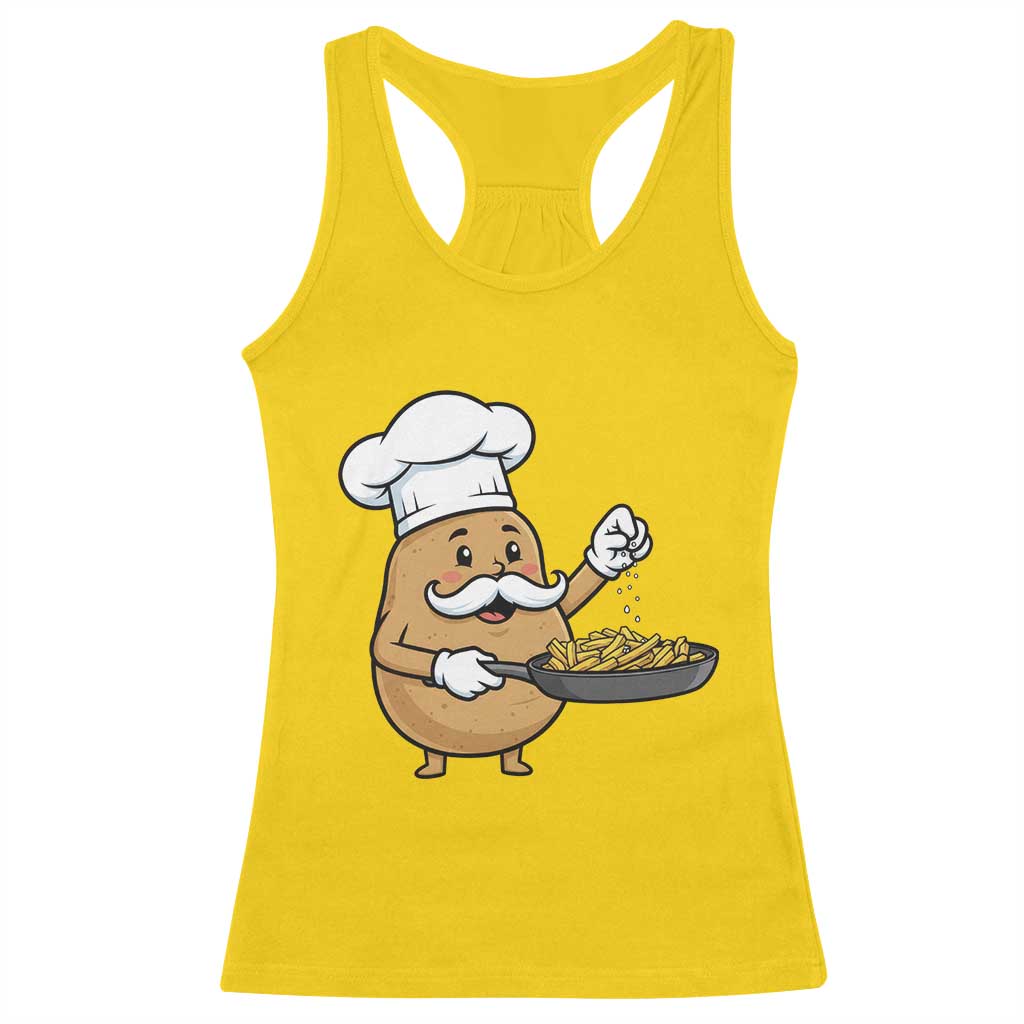Funny Potato Cooking French Fries Racerback Tank Top Food Lover Gift - Wonder Print Shop