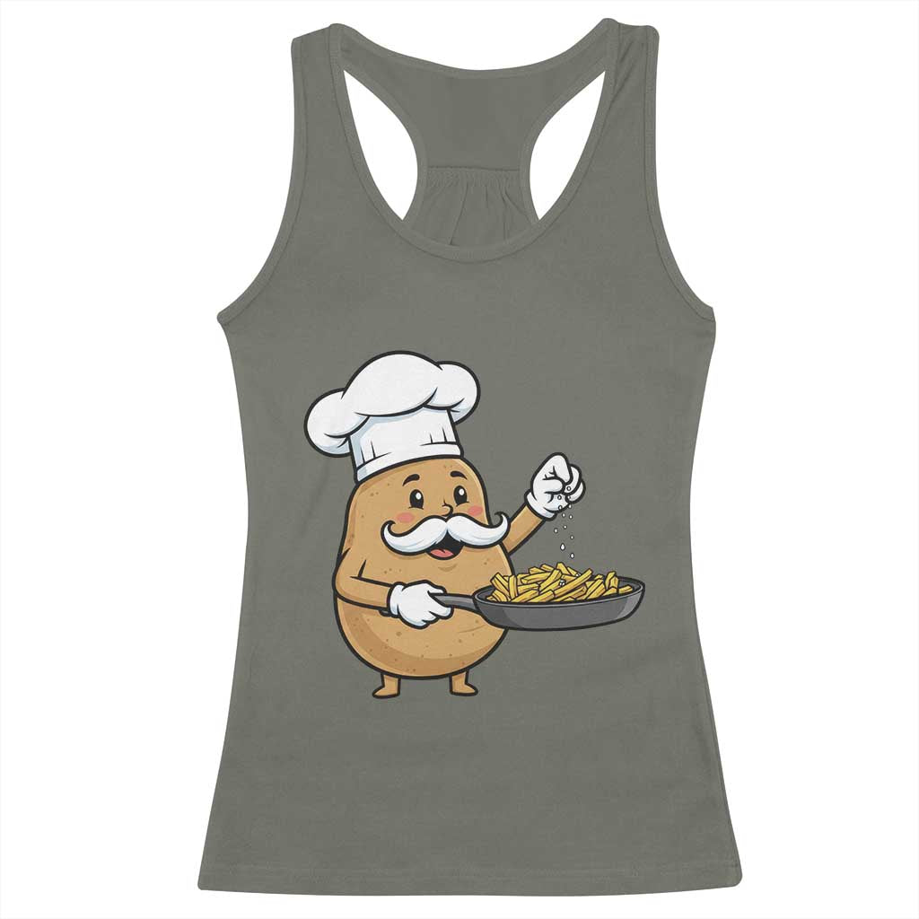 Funny Potato Cooking French Fries Racerback Tank Top Food Lover Gift - Wonder Print Shop