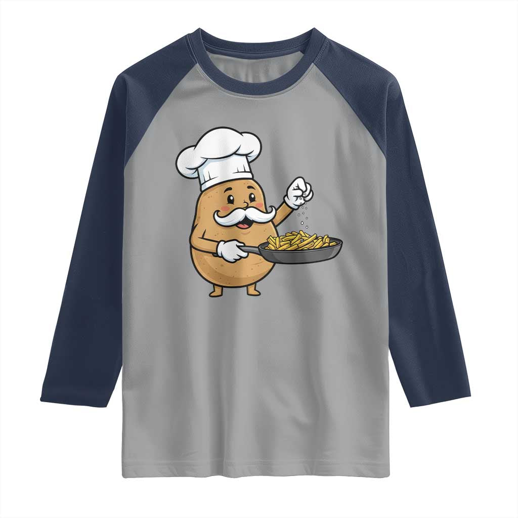 Funny Potato Cooking French Fries Raglan Shirt Food Lover Gift - Wonder Print Shop