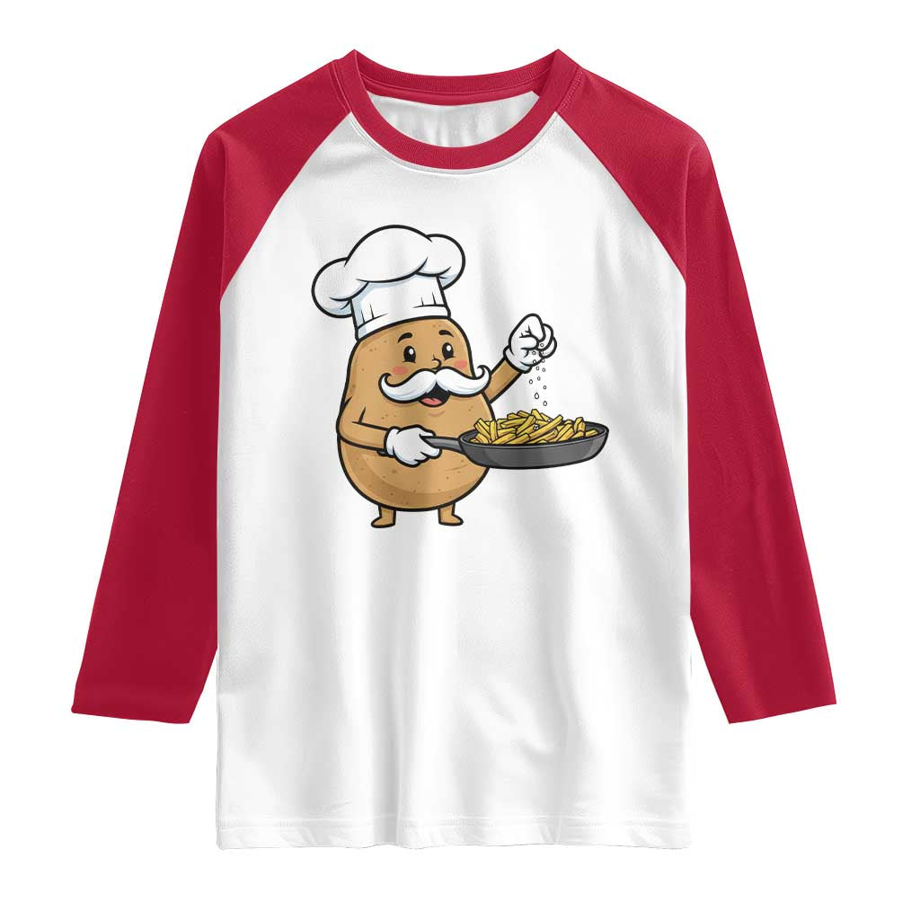 Funny Potato Cooking French Fries Raglan Shirt Food Lover Gift - Wonder Print Shop