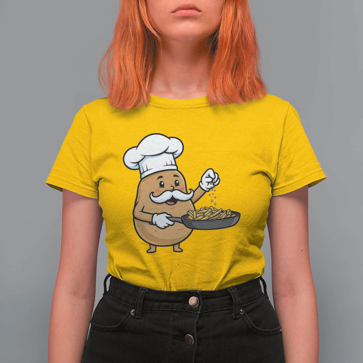 Funny Potato Cooking French Fries T Shirt For Women Food Lover Gift - Wonder Print Shop