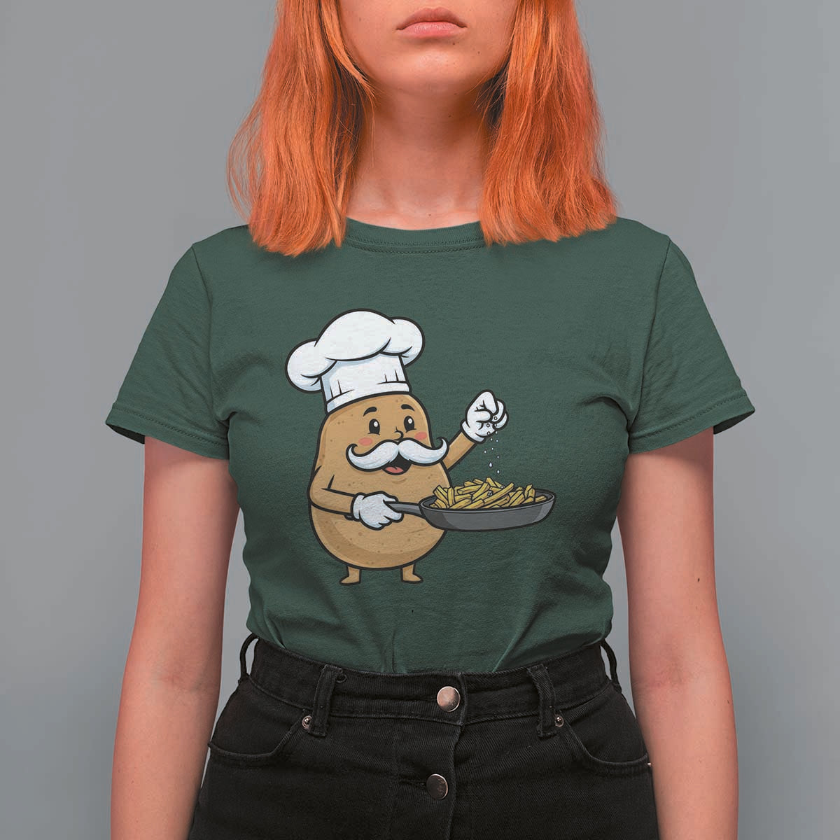 Funny Potato Cooking French Fries T Shirt For Women Food Lover Gift - Wonder Print Shop