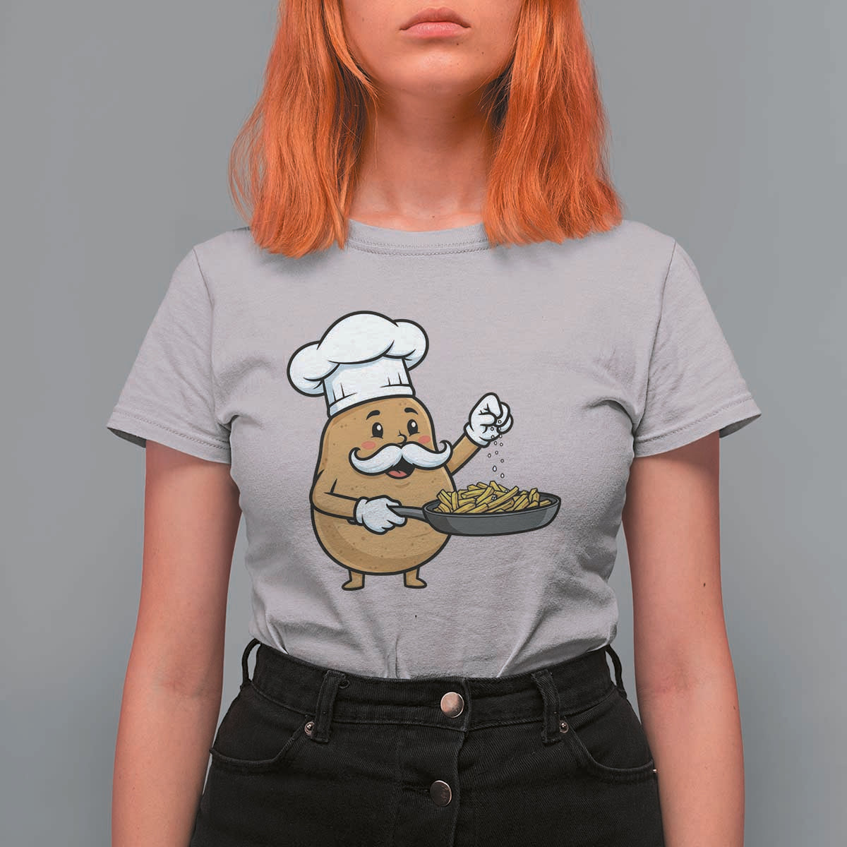 Funny Potato Cooking French Fries T Shirt For Women Food Lover Gift - Wonder Print Shop