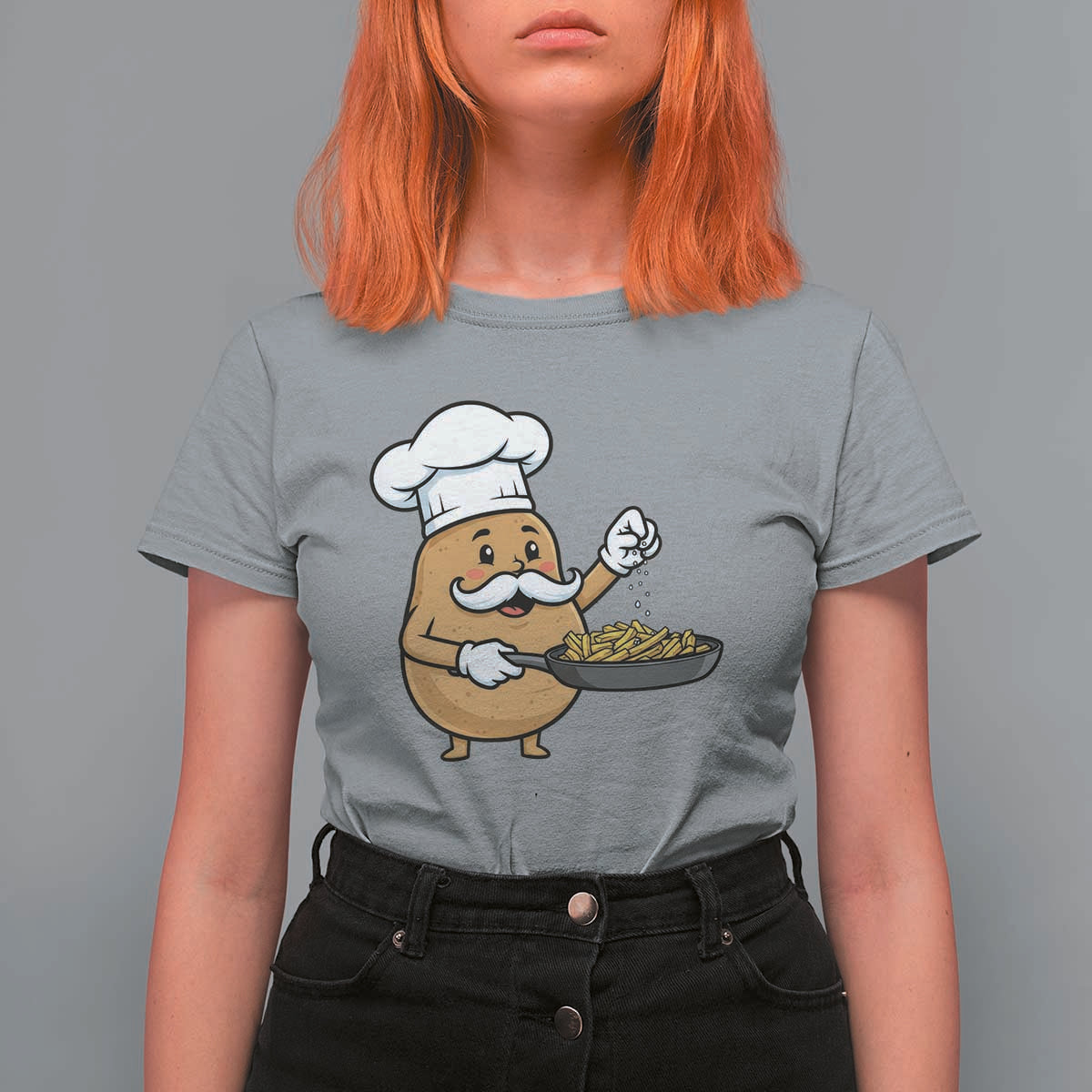 Funny Potato Cooking French Fries T Shirt For Women Food Lover Gift - Wonder Print Shop