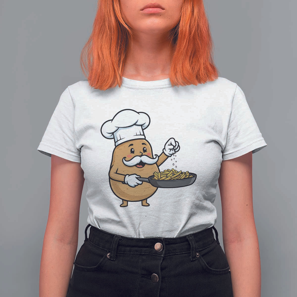 Funny Potato Cooking French Fries T Shirt For Women Food Lover Gift - Wonder Print Shop