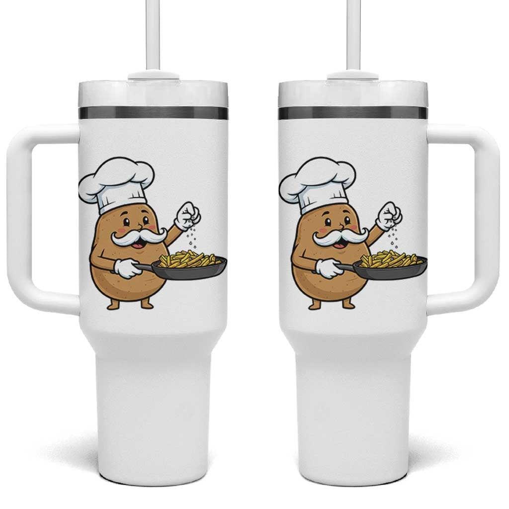 Funny Potato Cooking French Fries Tumbler With Handle Food Lover Gift