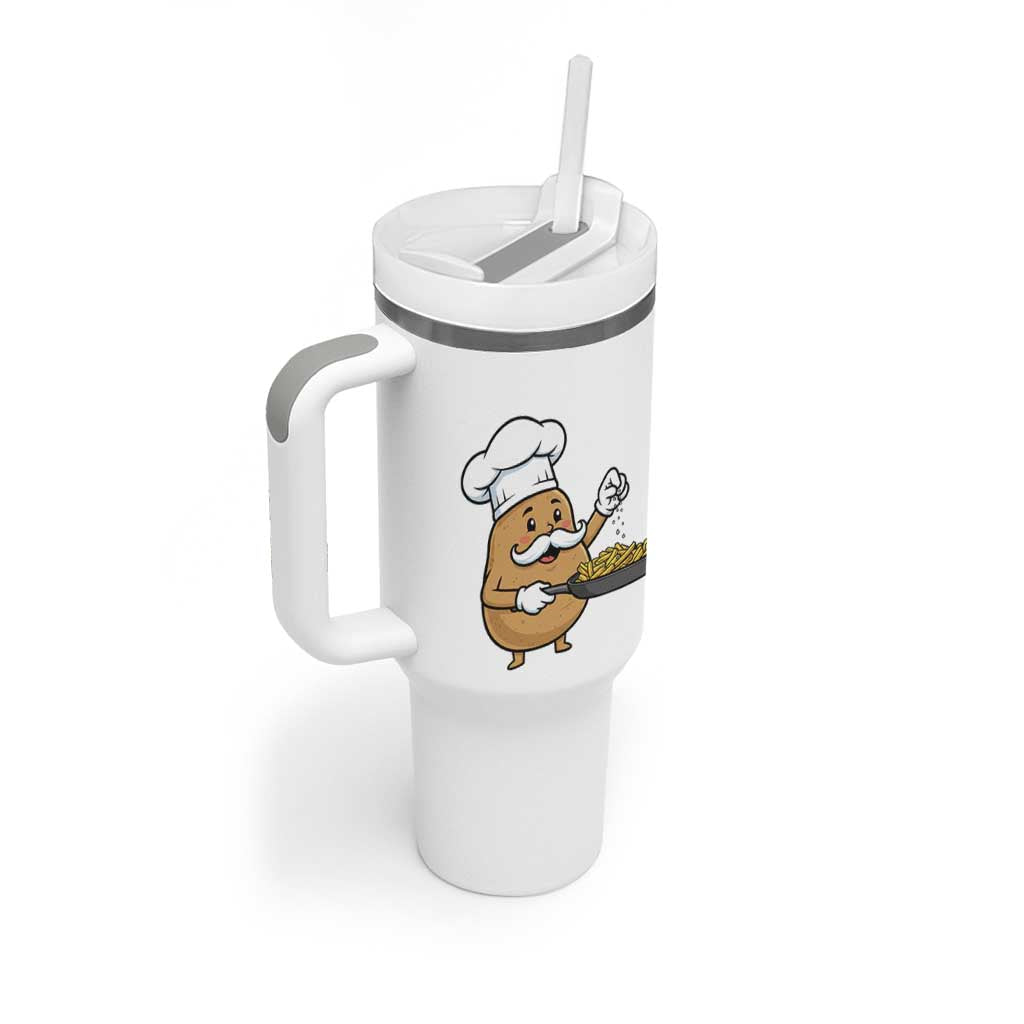 Funny Potato Cooking French Fries Tumbler With Handle Food Lover Gift