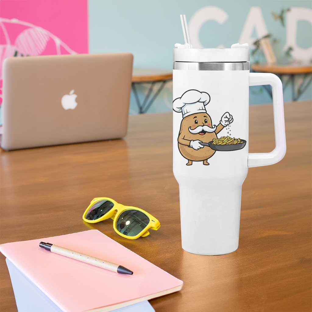 Funny Potato Cooking French Fries Tumbler With Handle Food Lover Gift
