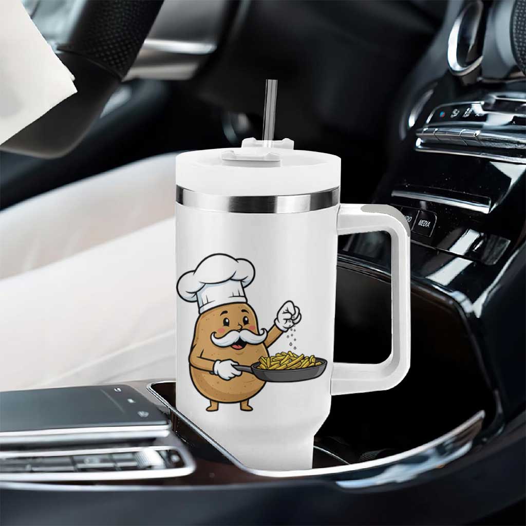 Funny Potato Cooking French Fries Tumbler With Handle Food Lover Gift