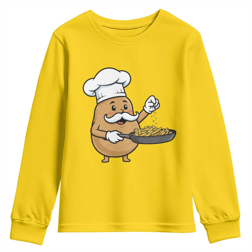 Funny Potato Cooking French Fries Youth Sweatshirt Food Lover Gift - Wonder Print Shop