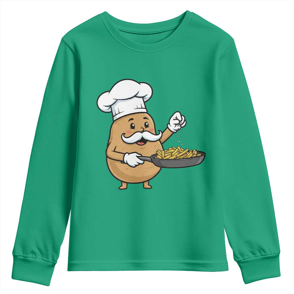 Funny Potato Cooking French Fries Youth Sweatshirt Food Lover Gift - Wonder Print Shop