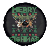 Merry Fishmas Ugly Sweater Spare Tire Cover Funny Fishing Holiday Gift - Wonder Print Shop