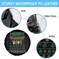 Merry Fishmas Ugly Sweater Spare Tire Cover Funny Fishing Holiday Gift - Wonder Print Shop