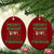 Merry Fishmas Ugly Sweater Ceramic Ornament Funny Fishing Holiday Gift - Wonder Print Shop