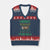Merry Fishmas Ugly Sweater V-Neck Knit Sweater Vest Funny Fishing Holiday Gift - Wonder Print Shop