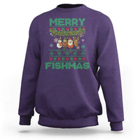 Merry Fishmas Ugly Sweater Sweatshirt Funny Fishing Holiday Gift - Wonder Print Shop