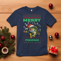 Funny Merry Fishmas Ugly Sweater T Shirt Fisherman Christmas Gift - Wonder Print Shop