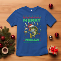 Funny Merry Fishmas Ugly Sweater T Shirt Fisherman Christmas Gift - Wonder Print Shop