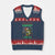 Funny Merry Fishmas Ugly Sweater V-Neck Knit Sweater Vest Fisherman Xmas Gift - Wonder Print Shop
