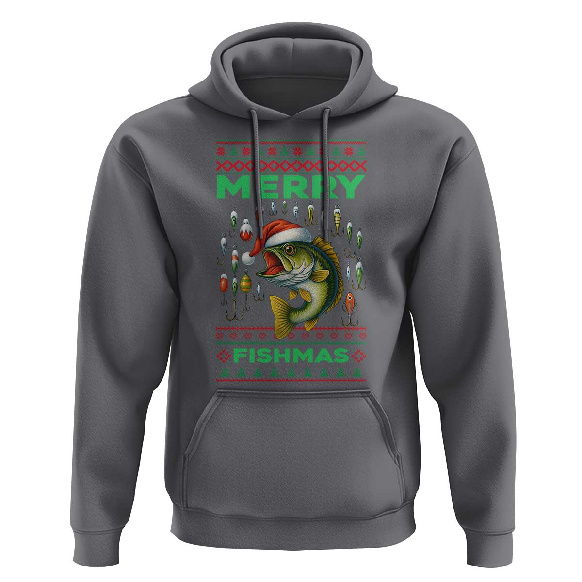 Funny Merry Fishmas Ugly Sweater Hoodie Fisherman Christmas Gift - Wonder Print Shop