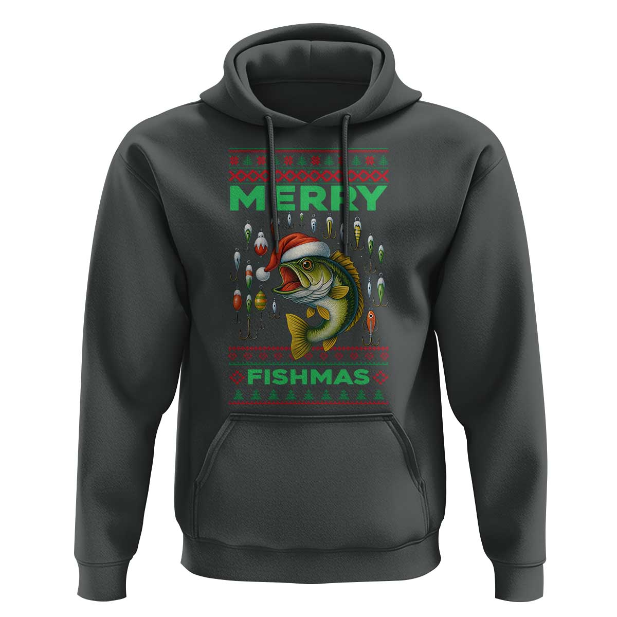 Funny Merry Fishmas Ugly Sweater Hoodie Fisherman Christmas Gift - Wonder Print Shop