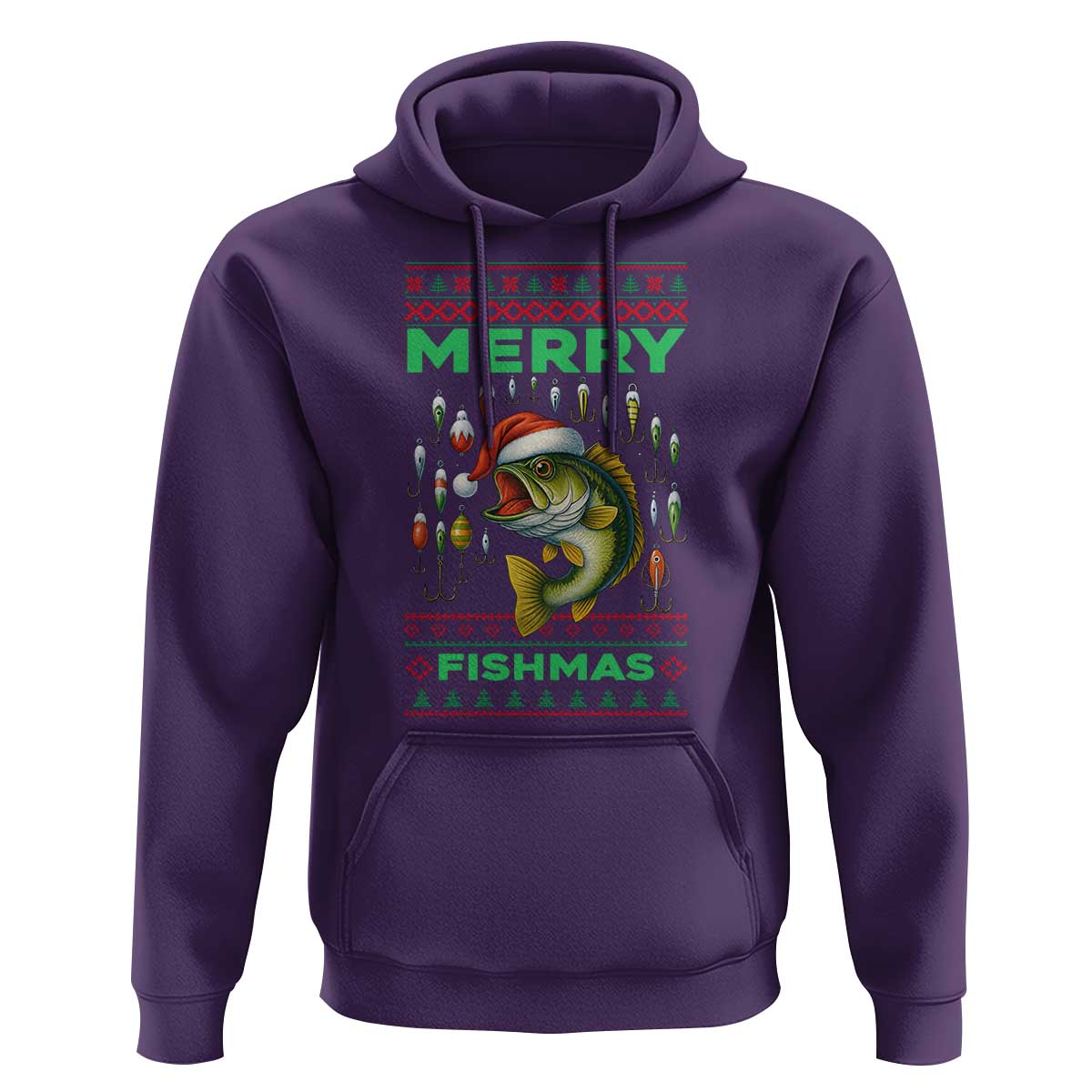 Funny Merry Fishmas Ugly Sweater Hoodie Fisherman Christmas Gift - Wonder Print Shop