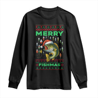 Funny Merry Fishmas Ugly Sweater Long Sleeve Shirt Fisherman Christmas Gift - Wonder Print Shop