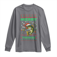 Funny Merry Fishmas Ugly Sweater Long Sleeve Shirt Fisherman Christmas Gift - Wonder Print Shop