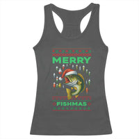 Funny Merry Fishmas Ugly Sweater Racerback Tank Top Fisherman Christmas Gift - Wonder Print Shop