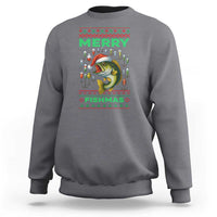 Funny Merry Fishmas Ugly Sweater Sweatshirt Fisherman Christmas Gift - Wonder Print Shop
