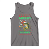 Funny Merry Fishmas Ugly Sweater Tank Top Fisherman Christmas Gift - Wonder Print Shop