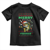 Funny Merry Fishmas Ugly Sweater Toddler T Shirt Fisherman Christmas Gift - Wonder Print Shop